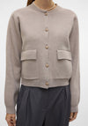 Vero Moda Apple Knit Bomber Cardigan, Taupe