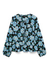 Vero Moda Alea Nina Floral Tie Top, Black