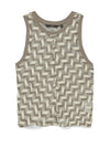 Vero Moda Tikka Sheer Crochet Vest, Beige