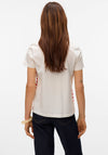 Vero Moda Soni Francis La Dolce Vita Striped T Shirt, White and Red