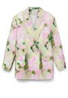 Vero Moda Liana Patterned Shiny Blazer, Green Multi