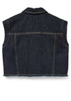 Vero Moda Tabitha Denim Waistcoat, Dark Blue Denim