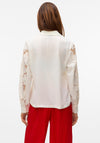 Vero Moda Nana Lace Sleeve Shirt, White