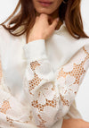 Vero Moda Nana Lace Sleeve Shirt, White