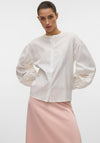 Vero Moda Jannie Crochet Detail Shirt, White