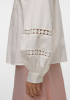 Vero Moda Jannie Crochet Detail Shirt, White