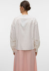 Vero Moda Jannie Crochet Detail Shirt, White