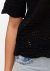 Vero Moda Sandia Crochet Knit Cardigan, Black