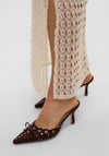 Vero Moda Dylie Crochet Ankle Skirt, Beige