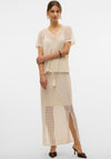 Vero Moda Dylie Crochet Ankle Skirt, Beige