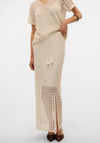 Vero Moda Dylie Crochet Ankle Skirt, Beige