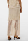 Vero Moda Dylie Crochet Ankle Skirt, Beige