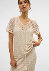 Vero Moda Dylie Crochet Top, Beige
