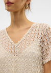 Vero Moda Dylie Crochet Top, Beige