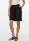 Vero Moda Nethe Linen Blend Long Shorts, Black