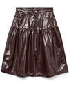 Vero Moda Bicca Patent Midi Skirt, Burgundy