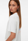 Vero Moda Ciara Oversized Oyster Graphic Print T-Shirt, White