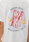Vero Moda Ciara Oversized Lobster Graphic Print T-Shirt, White