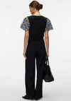Vero Moda Jasy Crochet Sleeve Top, Black