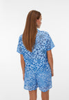 Vero Moda Mesh and Floral Detail Shirt, Blue