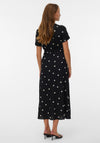 Vero Moda Joan Polka Dot Button Down Dress, Black