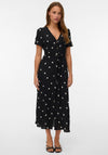 Vero Moda Joan Polka Dot Button Down Dress, Black