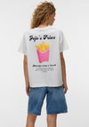 Vero Moda Zanda Fries Back Graphic T-Shirt, White