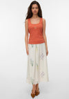 Vero Moda Disa Sun Ribbed Vest Top, Orange