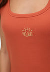 Vero Moda Disa Sun Ribbed Vest Top, Orange