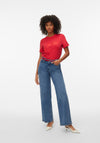 Vero Moda Maja Paulina Floral Print T-Shirt, Red