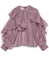 Vero Moda Sabrina Frill Sheer Blouse, Lilac