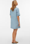 Vero Moda Fonda V Neck Denim Dress, Light Blue