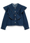 Vero Moda Fia Frill Denim Shirt, Blue