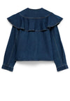 Vero Moda Fia Frill Denim Shirt, Blue