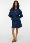 Vero Moda Fia Frill Denim Shirt, Blue