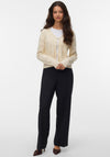 Vero Moda Ava Knit Tie String Cardigan, Beige