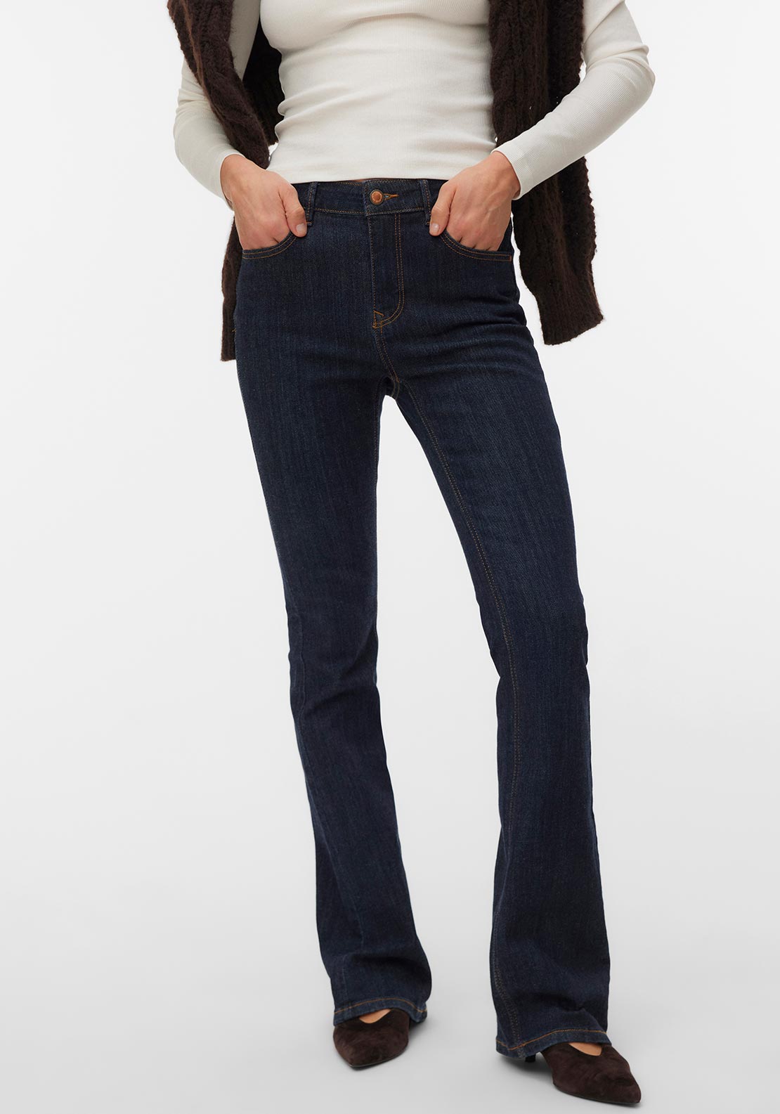 Vero Moda Aware Flash Wide Leg Jeans, Blue