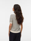 Vero Moda Camelia Knitted T-Shirt, Beige Multi