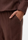 Vero Moda Caia Mid Waist Wide Leg Trousers, Brown
