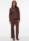 Vero Moda Caia Cotton Linen Mix Shirt, Brown