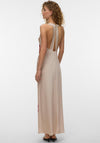 Vero Moda Reba Floral Satin Maxi Dress, Light Gold