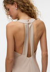 Vero Moda Reba Floral Satin Maxi Dress, Light Gold