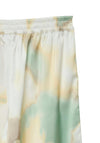 Vero Moda Mandy Grace High Waisted Watercolour Print Trousers, White Multi