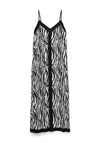 Vero Moda Denise Zebra Print Ankle Dress, Black and White