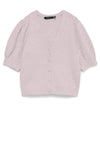 Vero Moda Doffy Balloon Short Sleeve Cardigan, Pink
