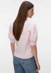 Vero Moda Doffy Balloon Short Sleeve Cardigan, Pink