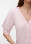 Vero Moda Doffy Balloon Short Sleeve Cardigan, Pink