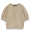 Vero Moda Doffy Balloon Short Sleeve Cardigan, Beige