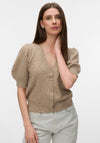 Vero Moda Doffy Balloon Short Sleeve Cardigan, Beige