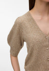Vero Moda Doffy Balloon Short Sleeve Cardigan, Beige